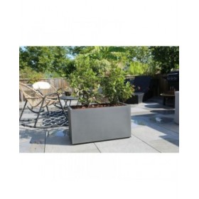 Vaso Riviera Rettangolare Grigio 80 x 40 cm Granito