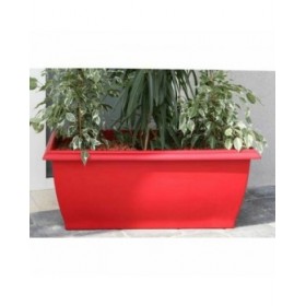 Vaso Riviera Rosso Plastica Rettangolare 80 x 40 cm 80 x 40 x 32 cm