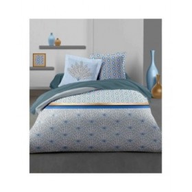 Set di copripiumino HOME LINGE PASSION Azzurro Bianco Letto matrimoniale 240 x 260 cm