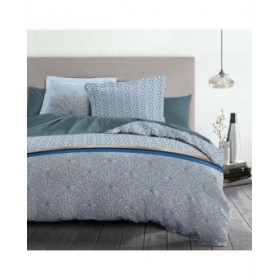 Set di copripiumino HOME LINGE PASSION Azzurro Bianco Letto matrimoniale 240 x 260 cm