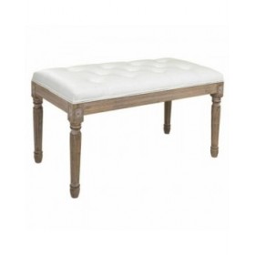 Panca Alexandra House Living Grigio Poliuretano Legno d'albero della gomma 40 x 47 x 80 cm