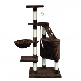 Albero tiragraffi per gatti Gloria 55 x 40 x 120 cm Marrone Legno Carta Sisal