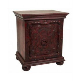 Comodino Alexandra House Living Rosso 40 x 59 x 50 cm