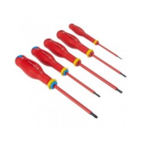 Set di Cacciaviti Facom Protwist Isolated 1000V AT5VE.PB Alba Plana Pozidriv 5 Pezzi