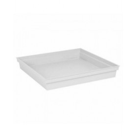 Piatto per Vaso EDA Tuscany Quadrato Bianco 40 cm 40 x 40 x 5,9 cm