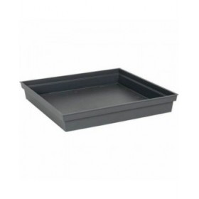 Piatto per Vaso EDA Tuscany Quadrato Antracite 40 x 40 x 5,9 cm