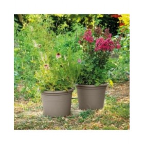 Vaso Deroma 60 cm Taupé Iniettato Rotonda Ø 60 cm