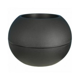 Vaso Riviera Nero Plastica Rotondo Sfera Ø 50 cm