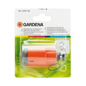 Presa d'acqua con valvola di intercettazione Gardena 5797-20 Aquastop Arancio