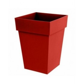 Vaso EDA Tuscan Rosso polipropilene Quadrato 39 x 39 x 53 cm