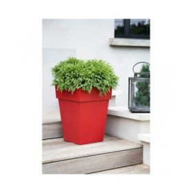 Vaso EDA Tuscan Rosso polipropilene Quadrato 39 x 39 x 53 cm