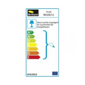 Applique da Parete Brilliant Tyler Grigio Metallo 60 W E27
