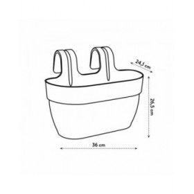 Vaso sospeso Elho 3662603642500 Plastica 24 x 36 x 26,5 cm