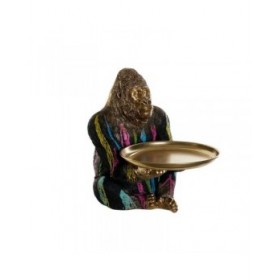 Statua Decorativa DKD Home Decor 38 x 46 x 50,5 cm Multicolore Gorilla