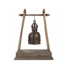 Campana Alexandra House Living Marrone Rame Legno Corda Ferro 16 x 72 x 48 cm