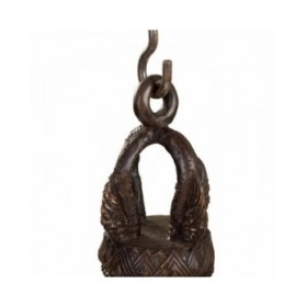 Campana Alexandra House Living Marrone Rame Legno Corda Ferro 16 x 72 x 48 cm