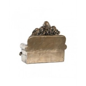 Statua Decorativa DKD Home Decor 17 x 10,5 x 15,5 cm Rosa Dorato Bianco (2 Unità)