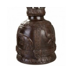 Campana Alexandra House Living Marrone Rame Legno Corda Ferro 16 x 72 x 48 cm