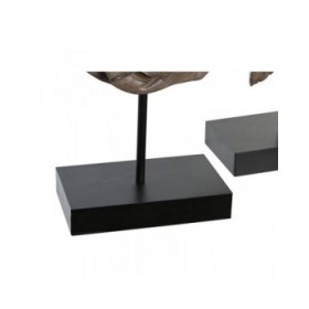 Statua Decorativa DKD Home Decor 23 x 8 x 42 cm Nero Marrone Buddha Orientale (2 Unità)