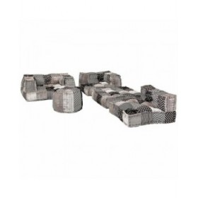 Cuscino Alexandra House Living Bianco Nero 80 x 20 x 80 cm