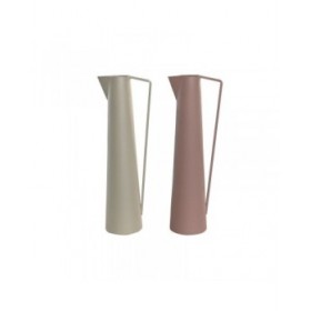 Vaso DKD Home Decor 15 x 11 x 45 cm Beige Rosa Ferro (2 Unità)