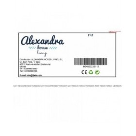 Puff Alexandra House Living Bianco Nero 50 x 40 x 50 cm