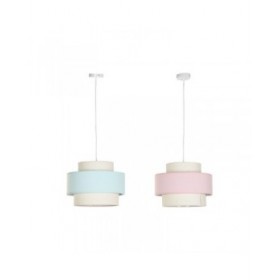 Lampadario DKD Home Decor 40 x 40 x 30 cm Verde Rosa chiaro 50 W (2 Unità)