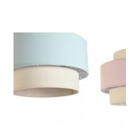 Lampadario DKD Home Decor 40 x 40 x 30 cm Verde Rosa chiaro 50 W (2 Unità)