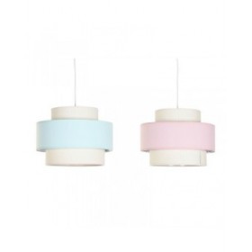 Lampadario DKD Home Decor 40 x 40 x 30 cm Verde Rosa chiaro 50 W (2 Unità)