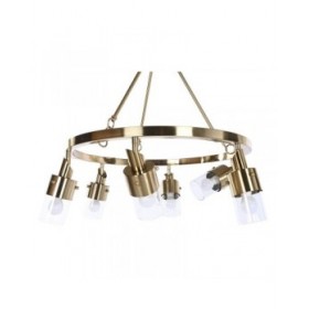 Lampadario DKD Home Decor 66 x 66 x 60 cm Cristallo Dorato Metallo 40 W