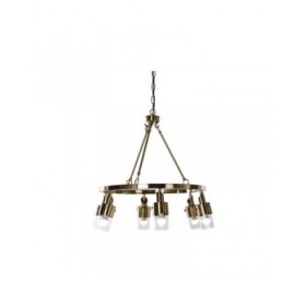 Lampadario DKD Home Decor 66 x 66 x 60 cm Cristallo Dorato Metallo 40 W