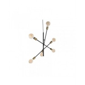 Lampadario DKD Home Decor 60 x 52 x 50 cm Nero Dorato Metallo 50 W