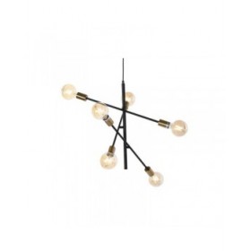 Lampadario DKD Home Decor 60 x 52 x 50 cm Nero Dorato Metallo 50 W