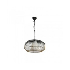 Lampadario DKD Home Decor 42 x 42 x 23 cm Nero Dorato Ferro 50 W