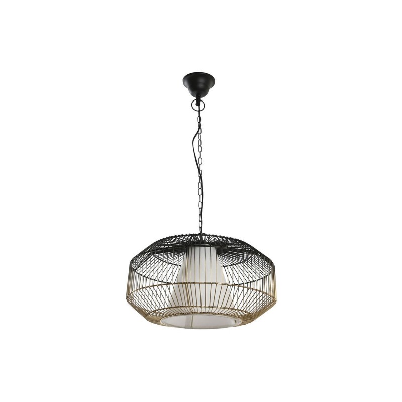 Lampadario DKD Home Decor 42 x 42 x 23 cm Nero Dorato Ferro 50 W