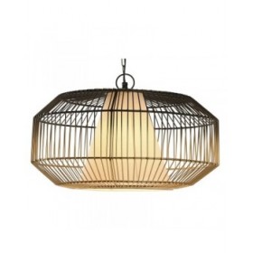 Lampadario DKD Home Decor 42 x 42 x 23 cm Nero Dorato Ferro 50 W