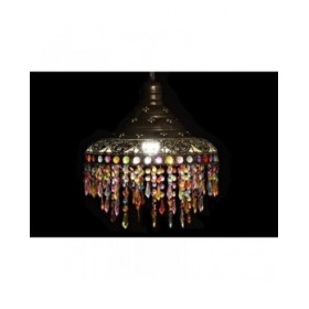 Lampadario DKD Home Decor 37 x 37 x 38 cm Dorato Metallo Multicolore 50 W