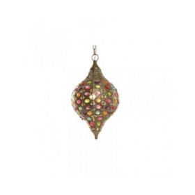 Lampadario DKD Home Decor Dorato Metallo Multicolore 40 W 50 W 24 x 24 x 42 cm