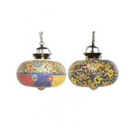 Lampadario DKD Home Decor 32 x 32 x 26 cm Cristallo Multicolore 25 W (2 Unità)