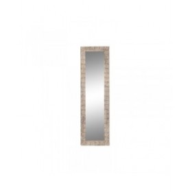 Specchio da parete DKD Home Decor 44 x 3 x 150 cm Cristallo Marrone Bianco Legno di mango Indiano Legno MDF Decapaggio