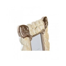 Cornice Portafoto DKD Home Decor 20,4 x 2,5 x 26 cm Rame Bianco Resina Romantico
