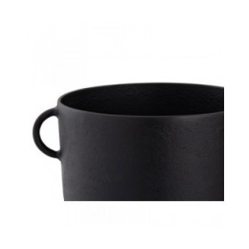 Vaso DKD Home Decor 36 x 29 x 33 cm Nero Dorato Alluminio Moderno (2 Unità)