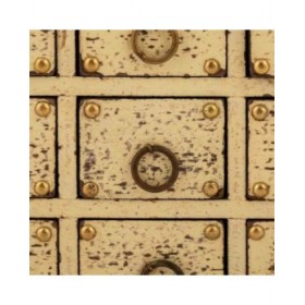 Scatola-Portagioie Alexandra House Living Crema Legno di mango 10 x 16 x 20 cm 9 cassetti