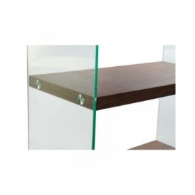 Scaffale DKD Home Decor Marrone scuro Cristallo Legno di noce Legno MDF 80 x 40 x 150 cm (1)