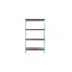 Scaffale DKD Home Decor Marrone scuro Cristallo Legno di noce Legno MDF 80 x 40 x 150 cm (1)