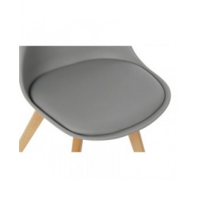 Sedia DKD Home Decor 48 x 55 x 83 cm Schiuma Grigio Marrone polipropilene Faggio