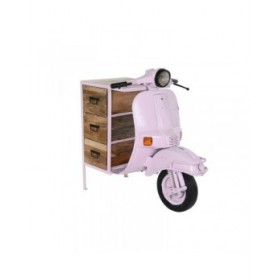 Cassettiera DKD Home Decor 100 x 68 x 105 cm Metallo Moto Rosa chiaro Legno di mango