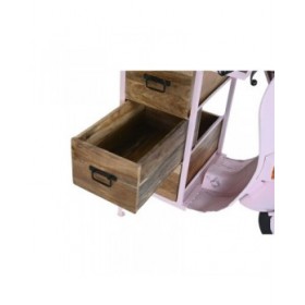 Cassettiera DKD Home Decor 100 x 68 x 105 cm Metallo Moto Rosa chiaro Legno di mango