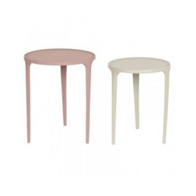 Set di 2 tavoli DKD Home Decor Beige Rosa 40 x 40 x 50 cm