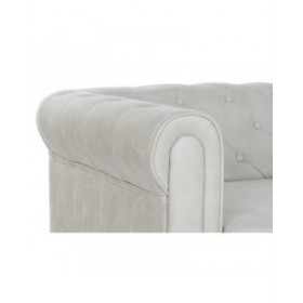 Divano DKD Home Decor 151 x 82 x 70 cm Naturale Legno Marrone Crema Vintage